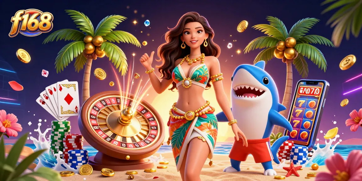 Win with f168—dynamic gaming scene depicting glorious wins and vibrant casino elements.
