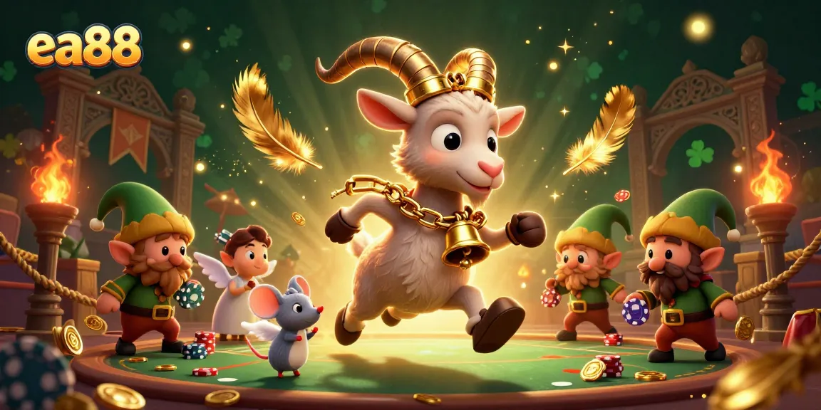 ea88 showcases thrilling casino action with a Krampus host, an angel mouse, and mischievous gremlins.