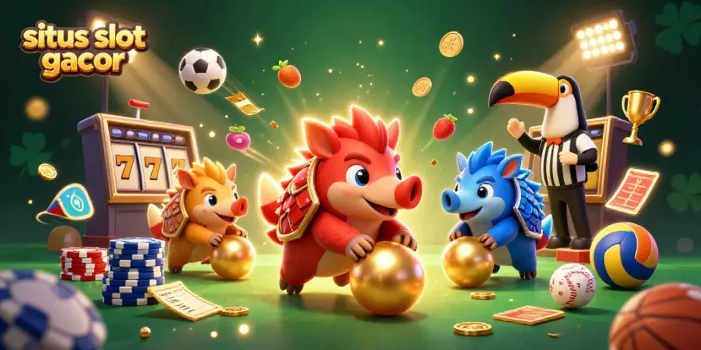 Engage with situs slot gacor featuring vibrant pangolins in dynamic slot-themed action.
