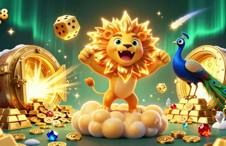 Experience the excitement of JW88 casino with vibrant elements and characters celebrating wealth and fun.