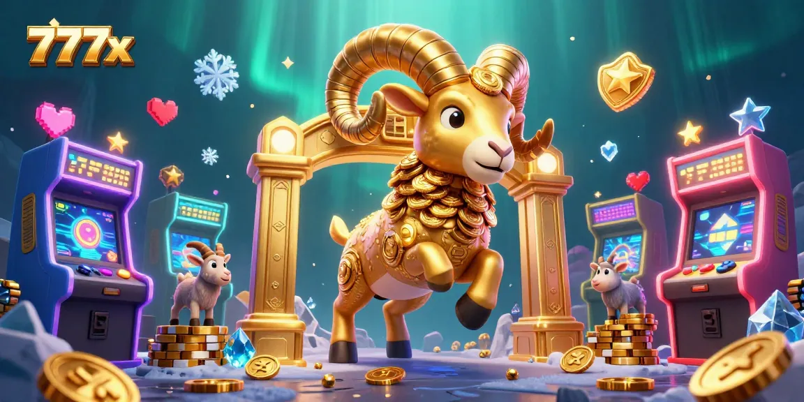 Engage in the excitement of gaming at 777x with our unique golden ram illustration.