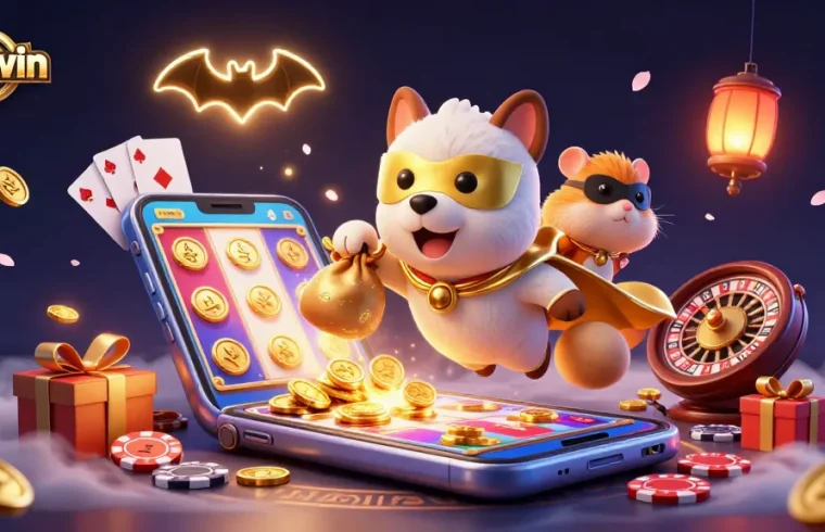 Experience thrilling entertainment at sunwin with an exhilarating 3D game-themed scene featuring cartoon characters.