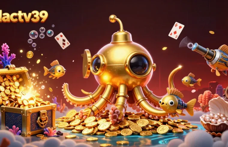Experience thrilling gameplay with xoilactv39 as the golden kraken submarine dives through a sea of coins and treasure.