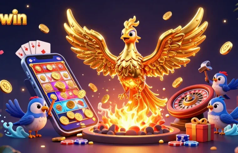 Experience the thrilling slot games at vipwin with golden phoenix and dynamic gaming elements.