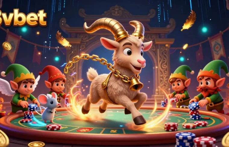 Experience dynamic gameplay at 88vbet in a festive casino scene with quirky characters and gambling fun.